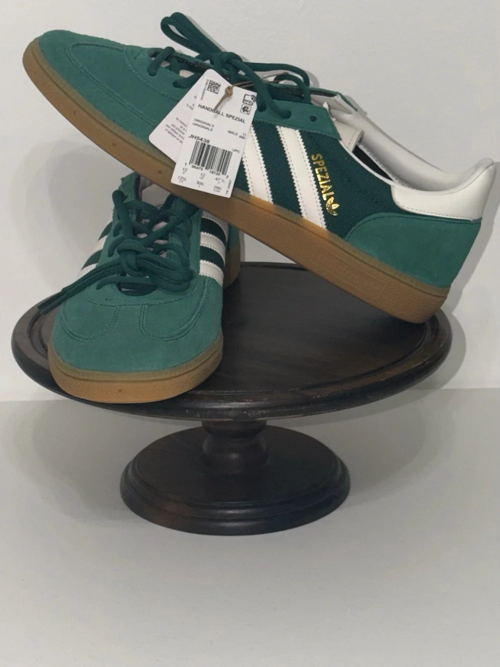 adidas Originals Handball Spezial Dark Green White Gum JH5438 Mens Size 12.5 NWT
